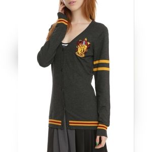 Harry Potter Gray Gryffindor Cardigan, Size S